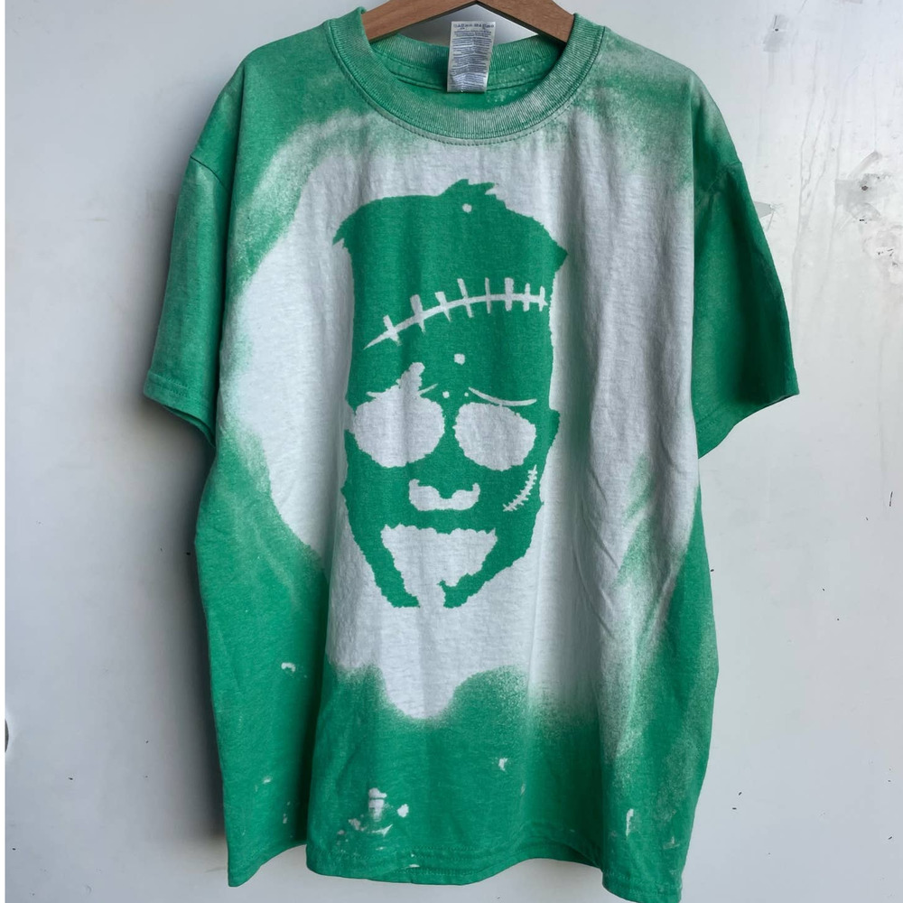 New Frankenstein Halloween t-shirt youth kids medium M bleach dye